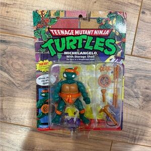 TMNT Michelangelo Action Figure w/ Storage Shell Teenage Mutant Ninja Turtles